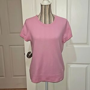 Abercrombie&Fitch %100 CASHMERE Women Crewneck Short sleeve Sweater Size L